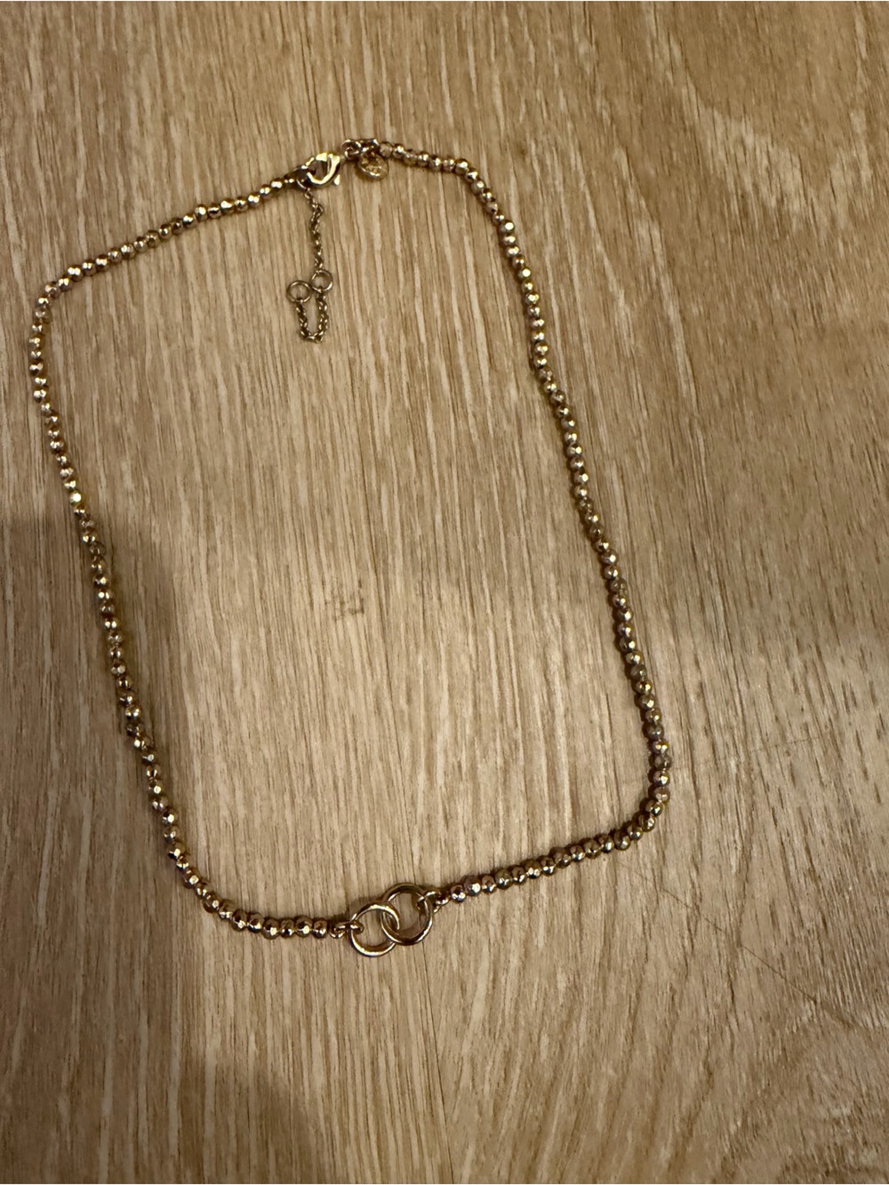 J. Crew Factory Gold Interlock Bead Necklace